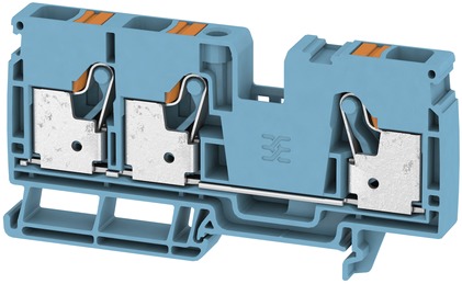 Reihenklemme 0,5-10qmm 1Etage 3kl bl 57A TS35 Hutschiene TH35