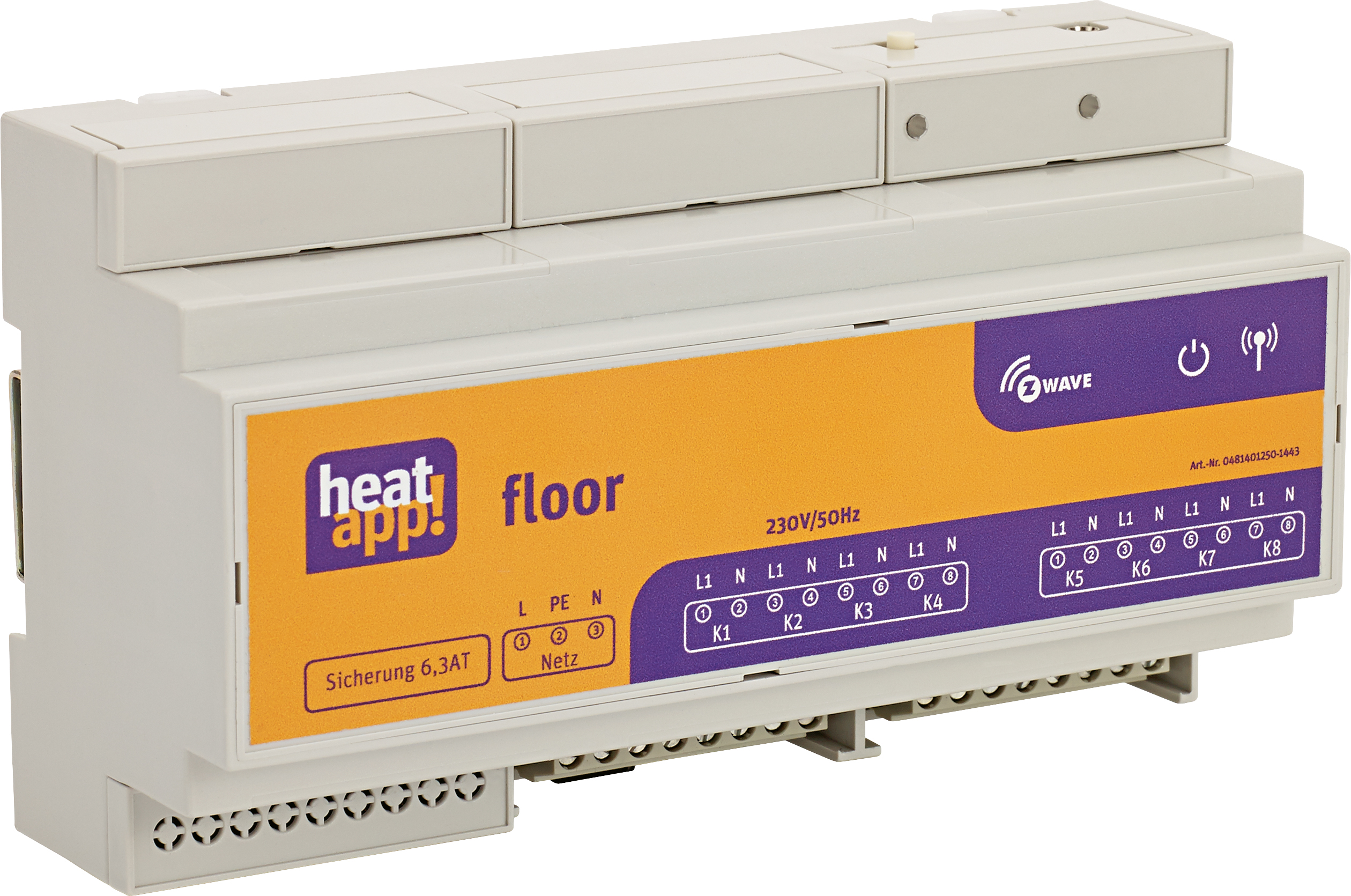 Temperaturregler analog Fußbodenfühler 230V Öffn 12TE
