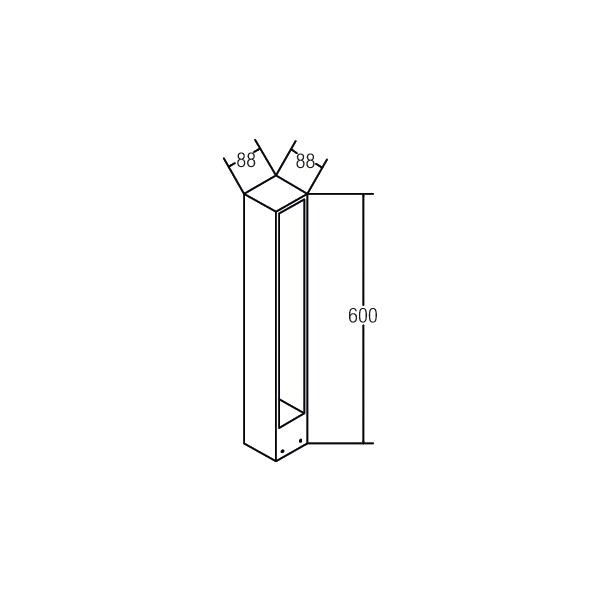 LED-Pollerleuchte 9W IP54 3000K 310lm graphit 1LED Alu Gl_tr