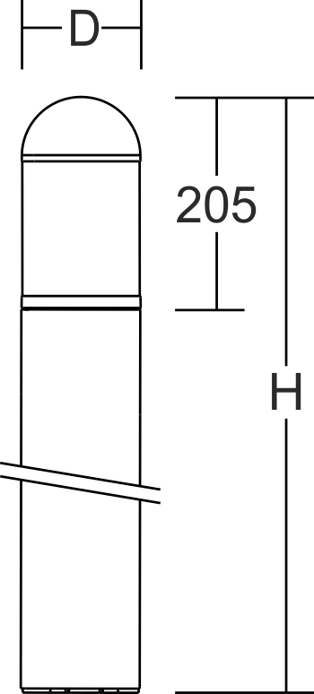 Podestleuchte 57W MegaLaterne E27 si Alu IP65 HV Kst_opal