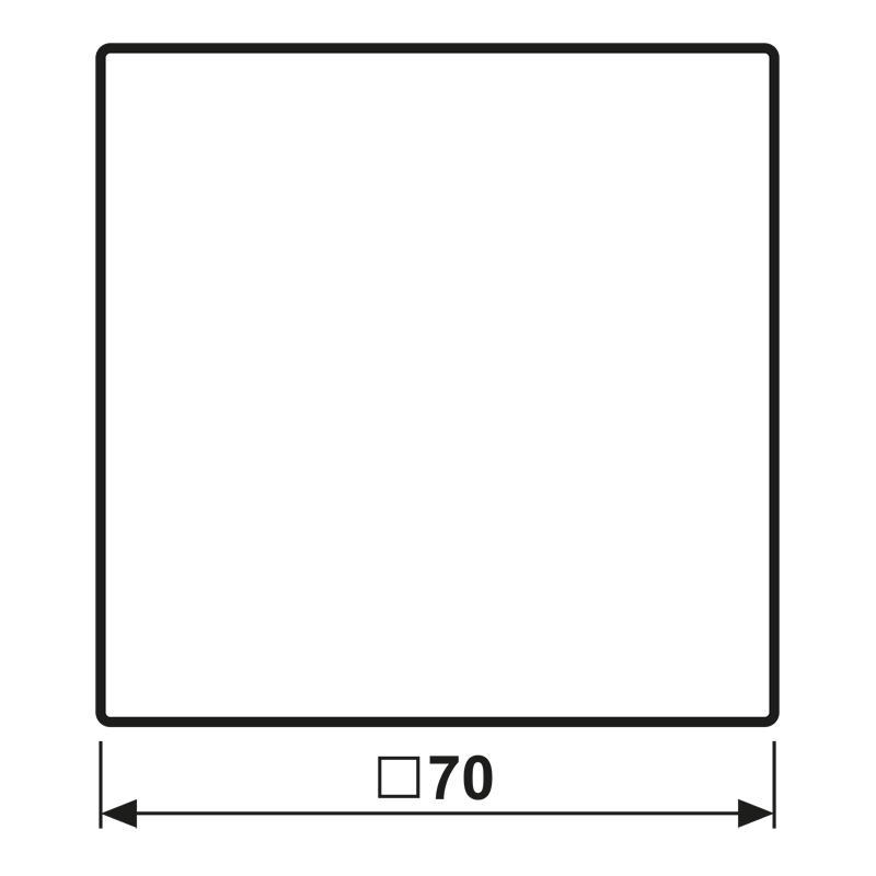 Bedienelement 1f alu LS m.Abd f.Dimmeins Geeignet für Dimmeinsatz mt