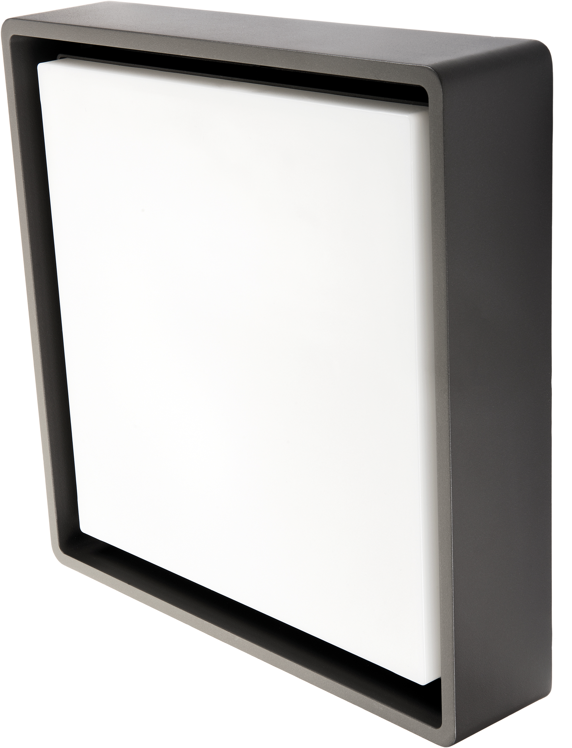 LED-Anbauleuchte FRAME 7W 3000K 630lm graphit Konv IP66 240x240x77mm