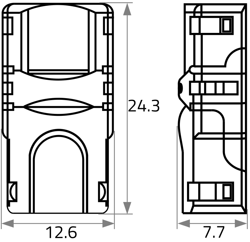 End-Einspeisung gr 2p 24,3mm