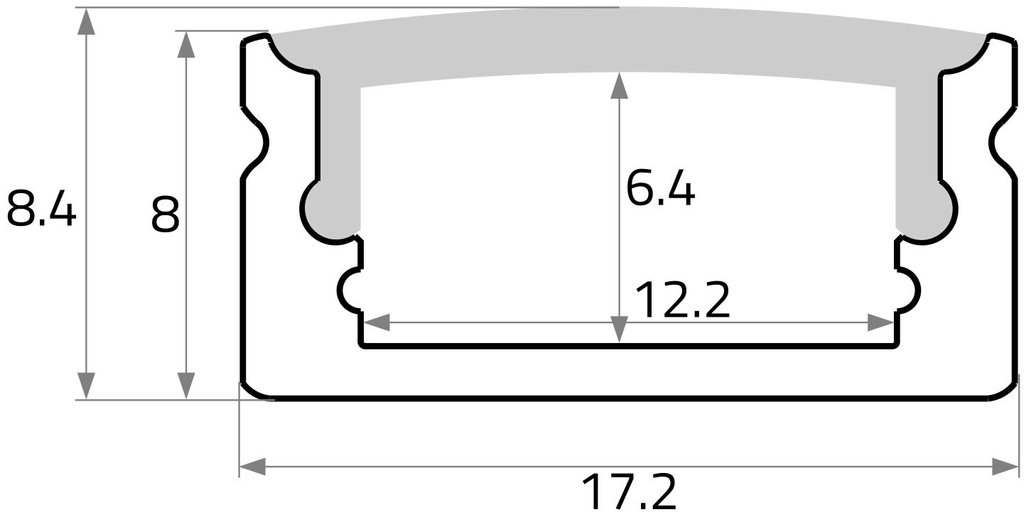 Profil IP20 2000x17,2x8mm Zubehör