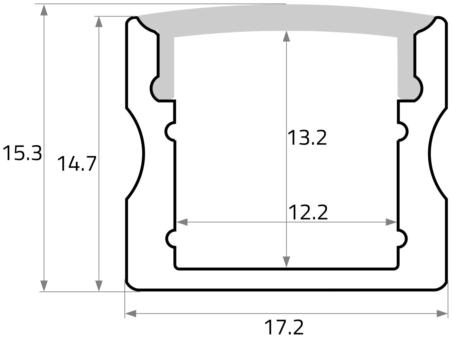 Profil IP20 2000x17,2x15,3mm Zubehör