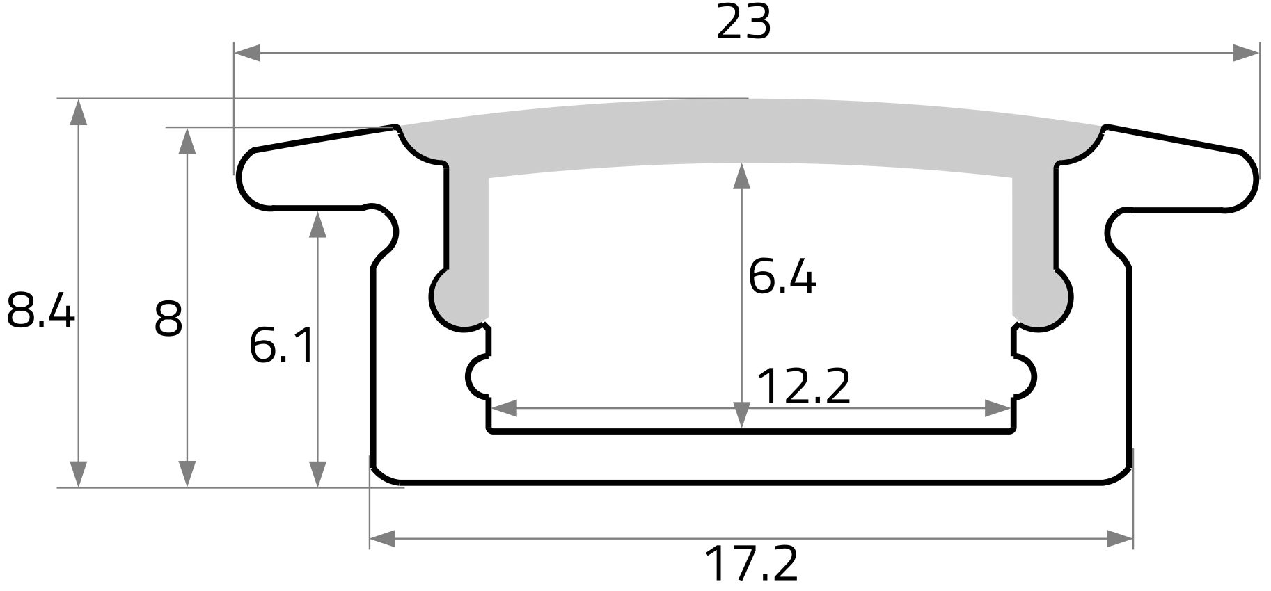 Alu-Profil alu L3000mm