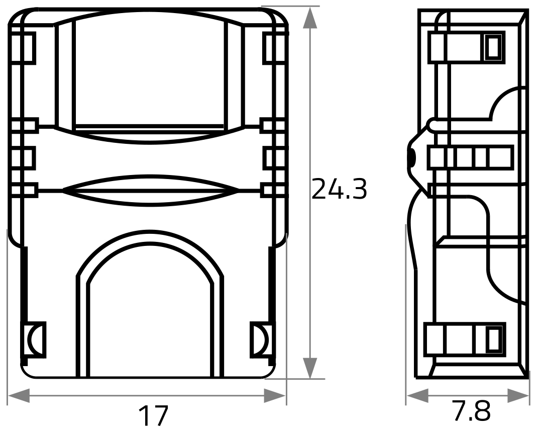 End-Einspeisung 5p 24,3mm