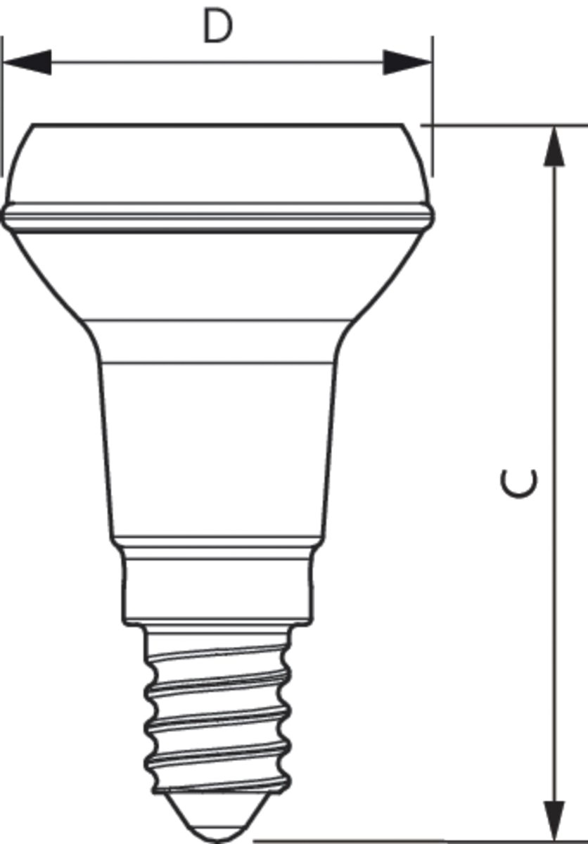 LED-Reflektorlampe E14 CorePro R39 1,8W 2700K ws 150lm F 36° AC Ø39x65mm