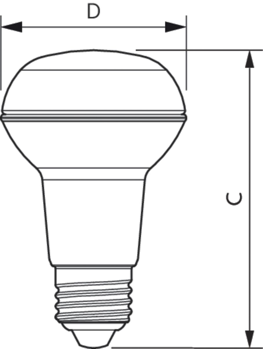 LED-Reflektorlampe E27 CorePro R63 3W ws 2700K 210lm G 36° AC Ø63x102mm 220-240V