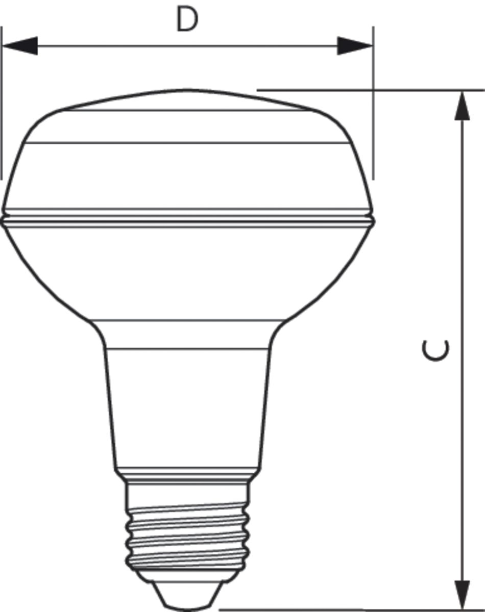 LED-Reflektorlampe E27 CorePro R80 4W ws 2700K 345lm F 36° AC Ø80x112mm 220-240V