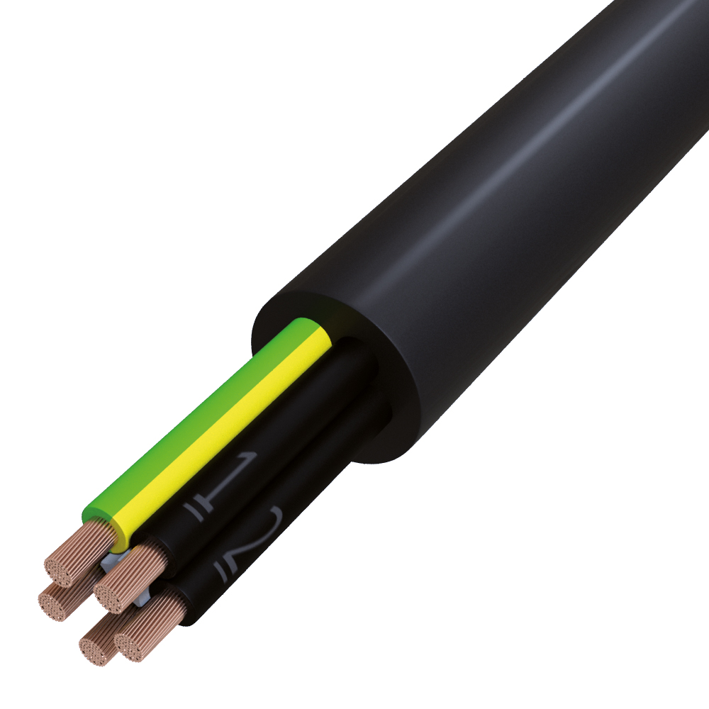 PVC-Steuerleitung JZ-604 TC 5G2,5 sw TRS Polyvinylchlorid (PVC) Ziffer -5-90°C