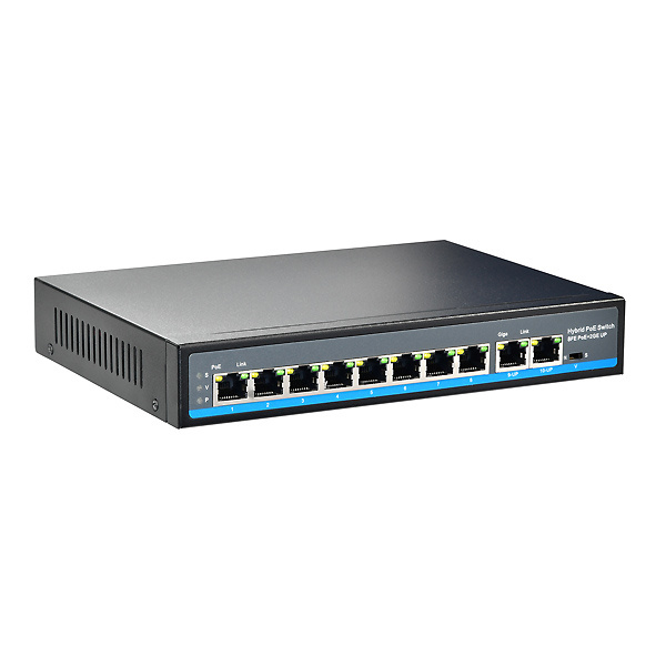 Tischswitch 802.3 at (PoE+) Switch 8x10/100Mbps Layer 2