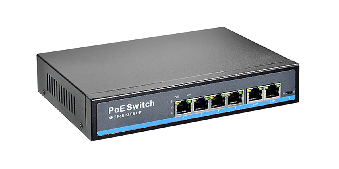 Tischswitch 802.3 at (PoE+) Switch 8x10/100Mbps Layer 2