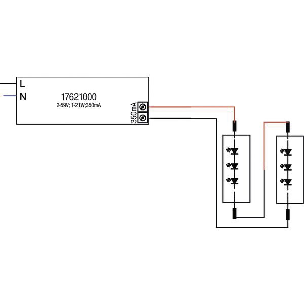 LED-Trafo 3-21W 350mA 12V IP20 Kstgeh stat