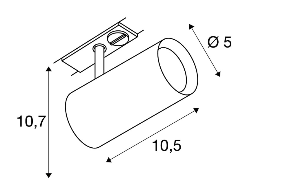 LED-Anbaustrahler 8W 2700K 620lm Konv sw IP20 1LED Alu mediumstrahlend 1ph