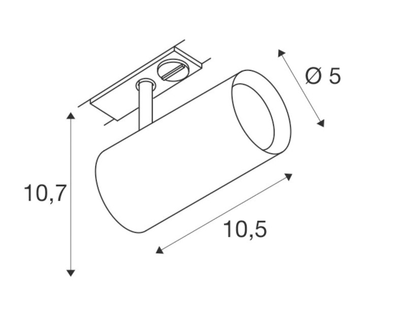 LED-Anbaustrahler 8W 2700K 620lm Konv ws IP20 1LED Alu mediumstrahlend 1ph