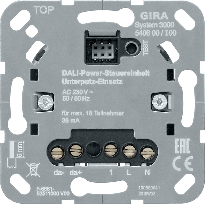 Dali-Potentiometer System 3000 UP Taste 230V 36mA Nebenstelleneingang