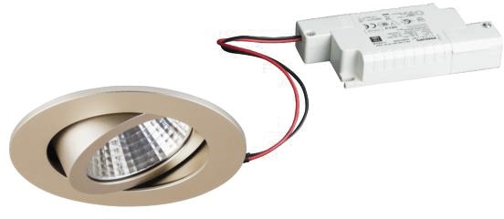 LED-Einbaustrahler 7W 2700K 740lm Konv champ 1LED Alu IP20 mt RF:hochglänzend