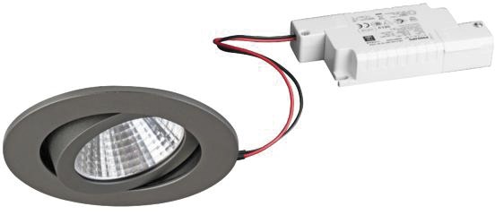 LED-Einbaustrahler 7W 2700K 740lm Konv ti mt 1LED Alu IP20 titan Steck Ø/EB68mm