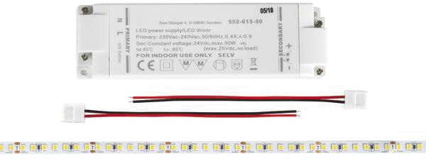 LED-Lichtband 9,6W/m ws 3100K 120Stk/m IP20 LED nicht austauschbar 5000mm DC