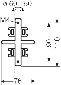 Mastbefestigung 110x76x17mm