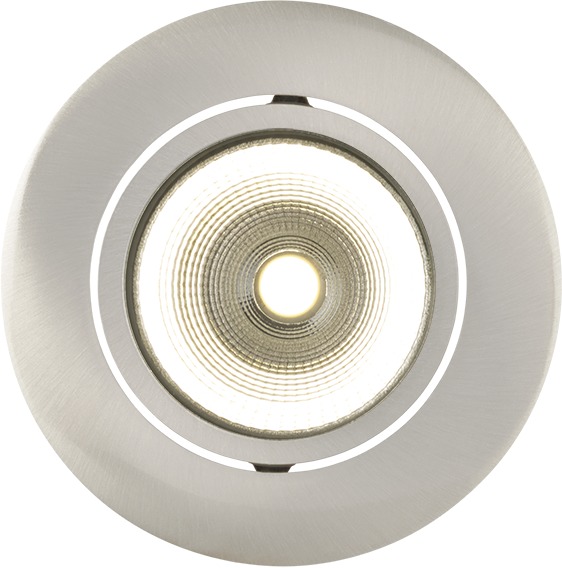 LED-Einbaustrahler 8W 3000K 700lm Konv ni 1LED Alu IP40 gebürstet Ø/EB68mm