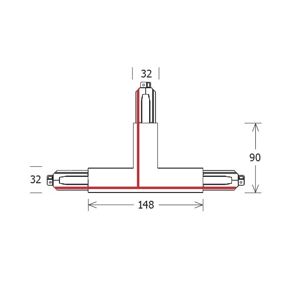 Kupplung/Verbinder T links sw