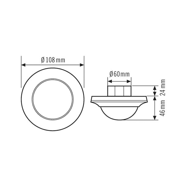 Präsenzmelder UP 180-360° Compact 230V ws IP20 Fernbedienbar 2300W