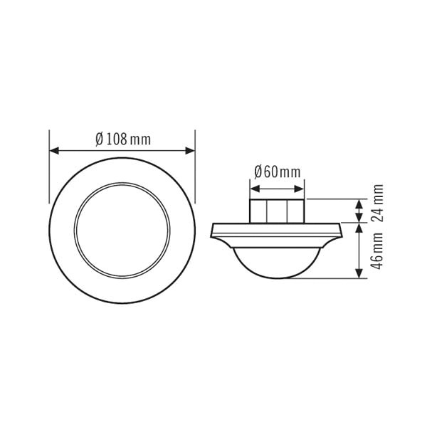 Präsenzmelder UP 0-360° Compact 230V ws IP20 Fernbedienbar