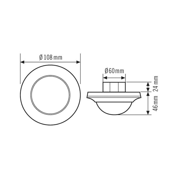 Präsenzmelder UP 0-360° Compact 230V ws IP20 Fernbedienbar 2300W