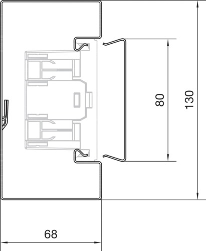 Geräteeinbaukanal ST 130x66mm ver-ws RAL9016 GEB-K besch 7700qmm 2000mm