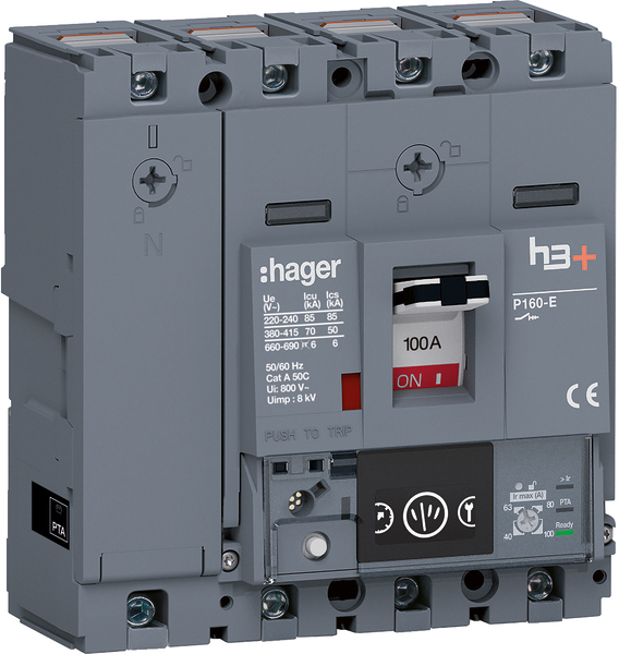 Leistungsschalter 100A 4p 40-100A/In IP40 Einb Festeinbau Schraub