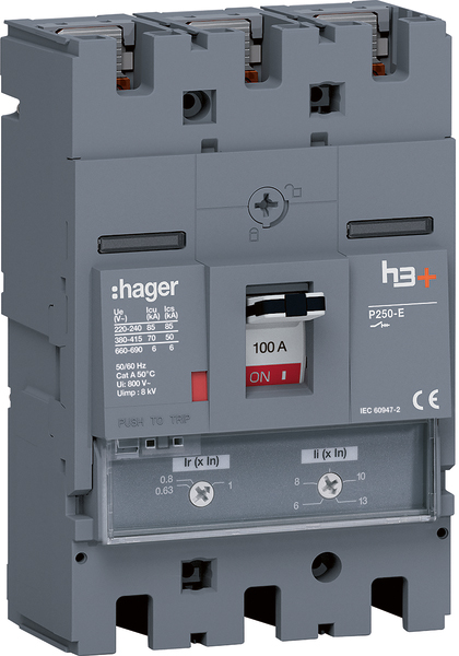 Leistungsschalter 100A 3p 63-100A/In Motorantrieb optional IP40 Festeinbau