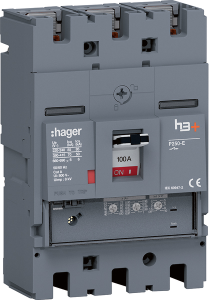 Leistungsschalter 100A 3p 36,4-100A/In Motorantrieb optional IP40 Festeinbau