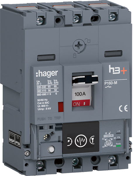 Leistungsschalter 100A 3p 40-100A/In IP40 Einb Festeinbau Schraub