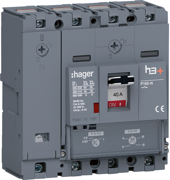 Leistungsschalter 40A 4p 25-40A/In IP40 Einb Festeinbau Schraub