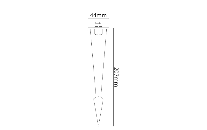 Erdspieß graphit HOVDEN Alu L207mm H207mm