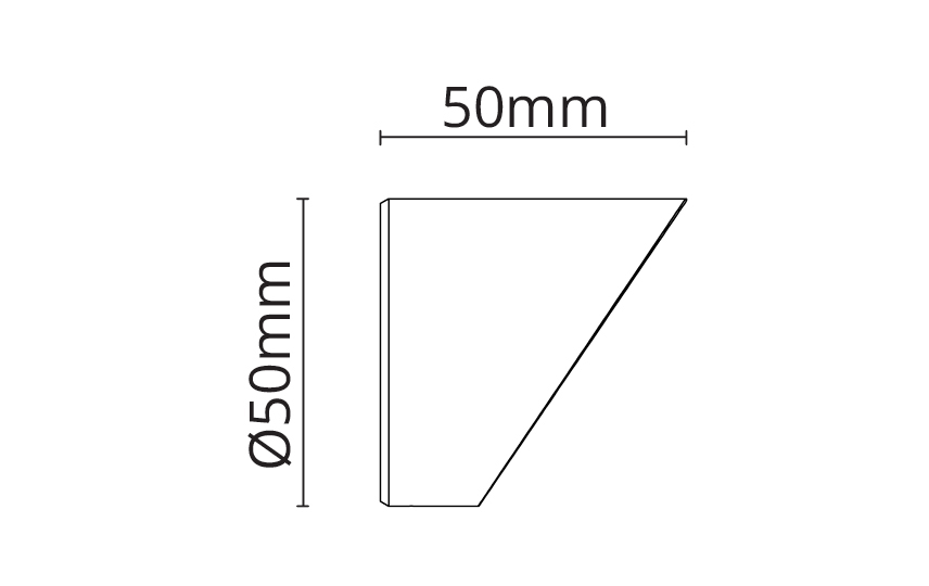 Abblendung graphit HOVDEN MINI Alu Ø50x50mm