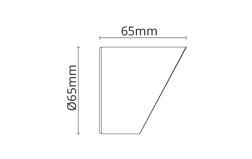 Abblendung graphit HOVDEN MIDI Alu Ø65x65mm