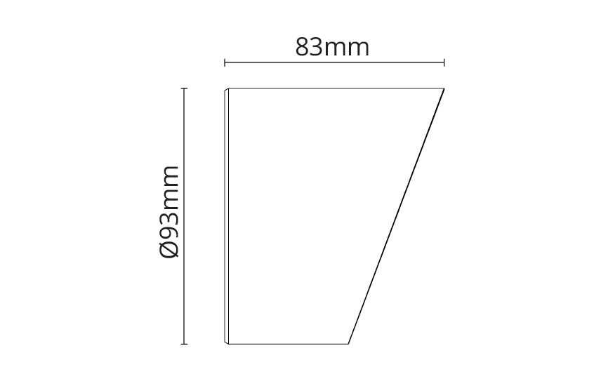 Abblendung graphit HOVDEN MAXI Alu Ø93x83mm