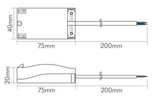 Anschlussbox 230V L-N-PE ws 6x1,5qmm 75mm