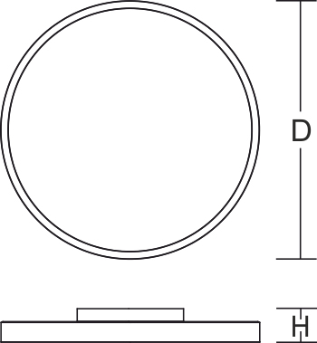 LED-Anbauleuchte Triona 113W 3000K ws 8750lm Konv Dimmung DALI IP20 Ø681x88mm