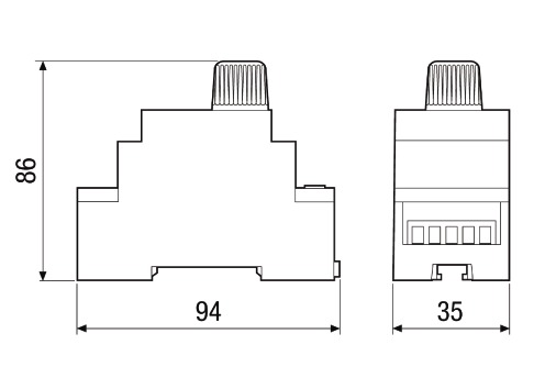 Drehzahlsteller REG gr 2,5A 230V IP30 RAL7035