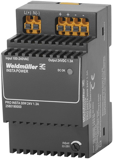 Gleichstromversorgung REG 22-28V 30W 3TE 85-264VAC f.Reiheneinb 1,3A IP20