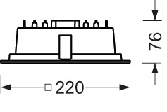 LED-Einbaustrahler 26W 4000K 2549lm Konv ws mt 1LED Alu IP44 breitstrahlend