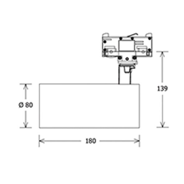 LED-Schienenstrahler 16W Jamie 3000K Alu 1340lm Konv Dimmung DALI 1LED IP20 sw mt