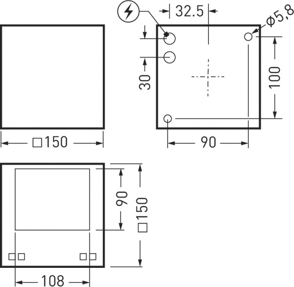 LED-Wandanbauleuchte 18,5W 4000K 500lm anth Konv Dimmung DALI IP65