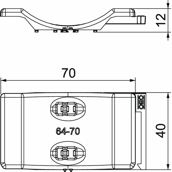 Gegenwanne 64-70mm Kst