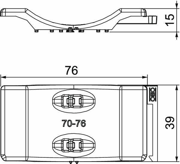 Gegenwanne 70-76mm Kst