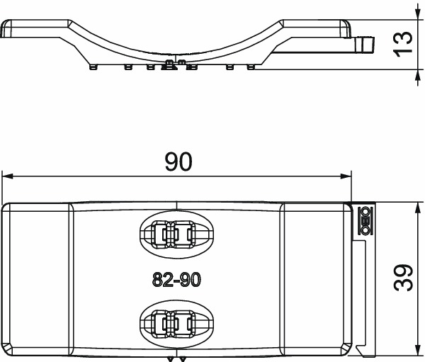 Gegenwanne 82-90mm Kst